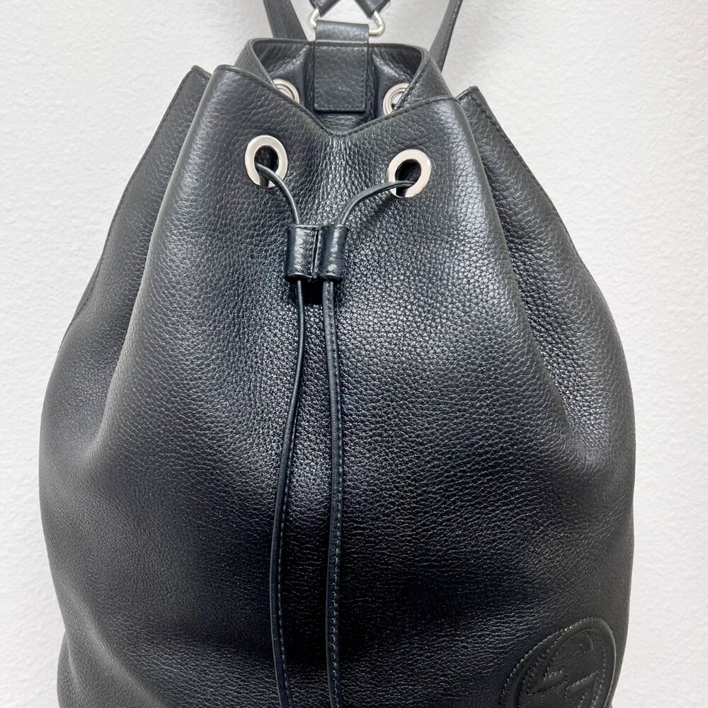 Gucci Soho Drawstring Backpack - Black Leather - image 3